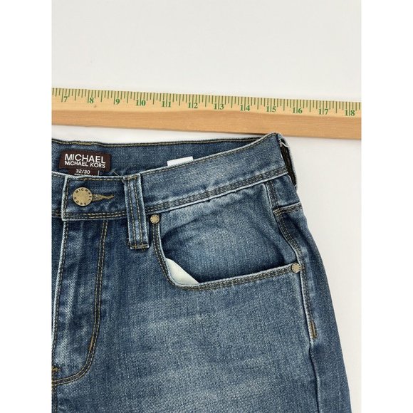 Michael Kors Jeans Mens 32 Blue 100% Cotton Straight Jeans 32 X 30 Casual Preppy - Picture 9 of 15